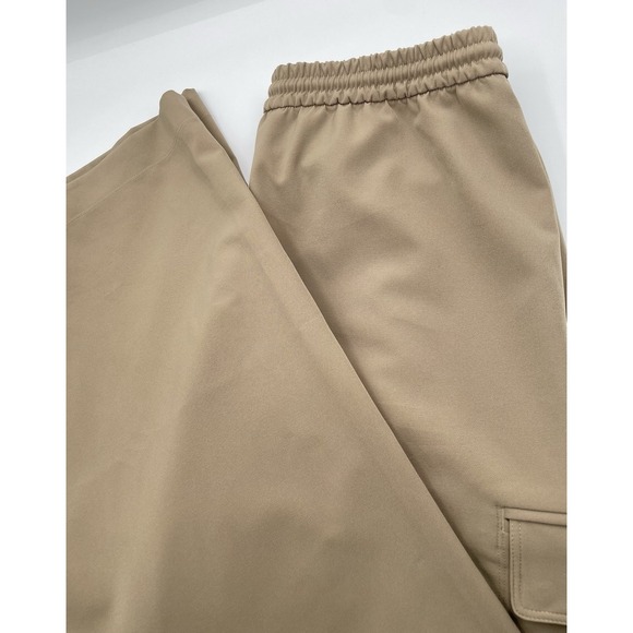 Athleta Pants - ATHLETA Venice Cargo Wide Leg Pant Medium Beige High Rise Pull On